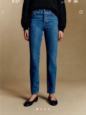 Sézane $130 Brut Sexy Jeans XL 42 US 10 Classic High-Rise Straight Jeans